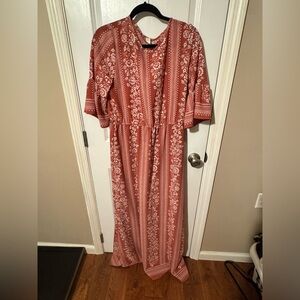 Floral Red Maxi Dress